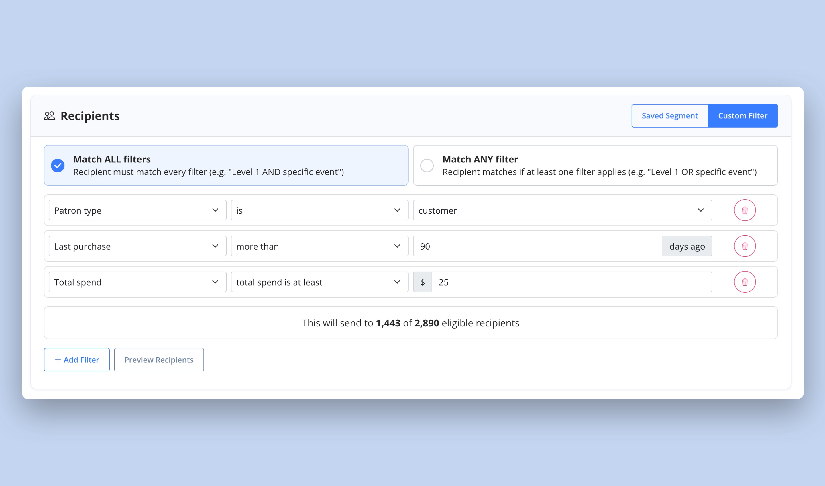 Segmentation of customers