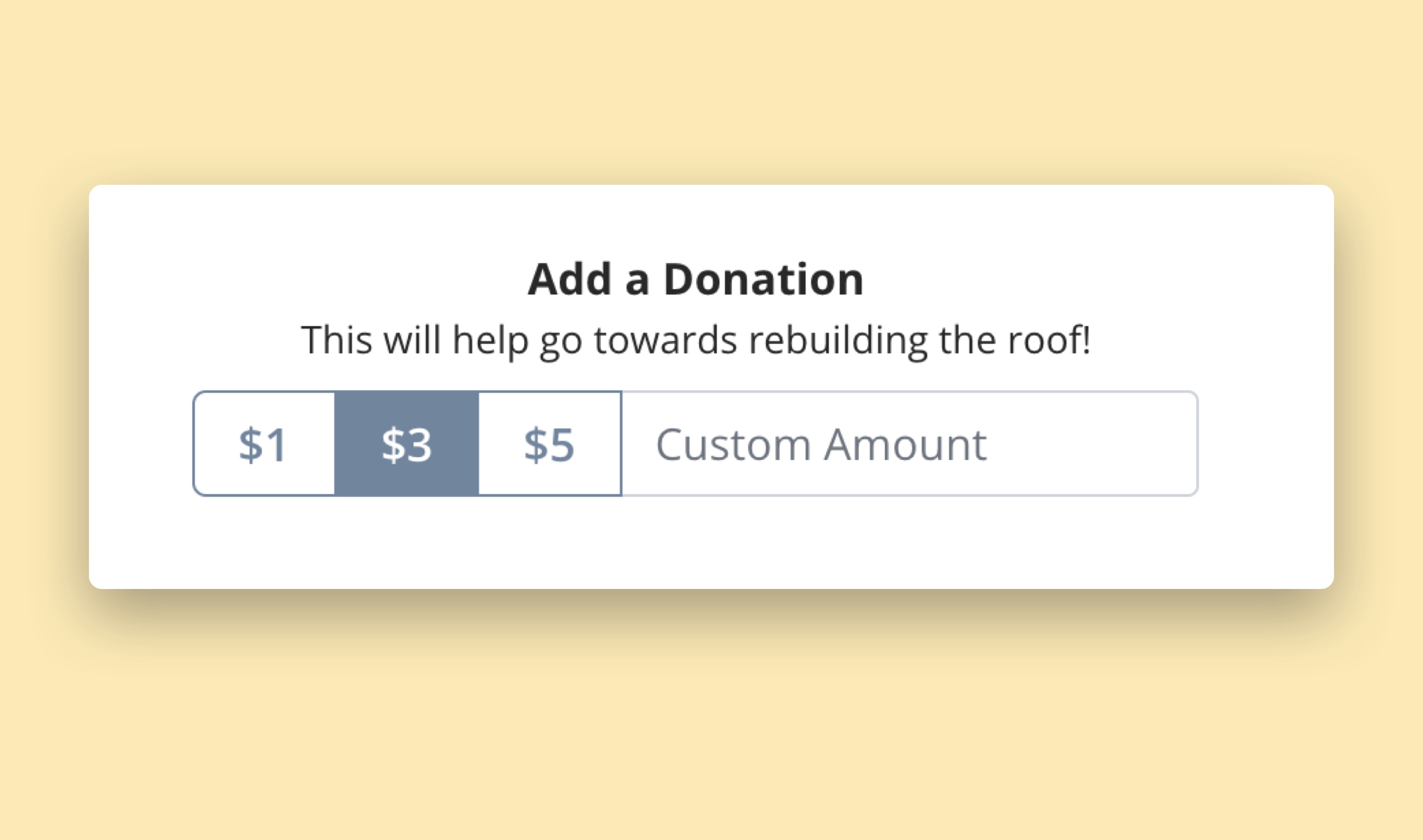 A donation form